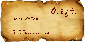 Ochs Éda névjegykártya
